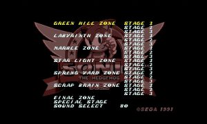 Sonic 1 Level Select