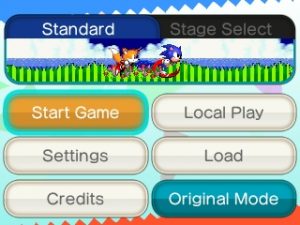 Sonic 2 main menu