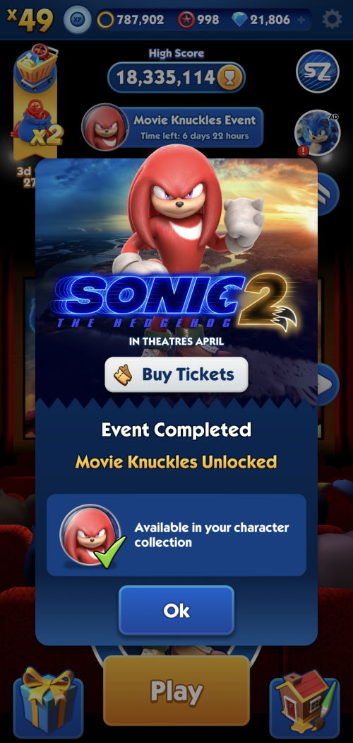 Sonic Dash - #SonicMovie2 Event 🎬 - Movie Tails Gameplay Showcase